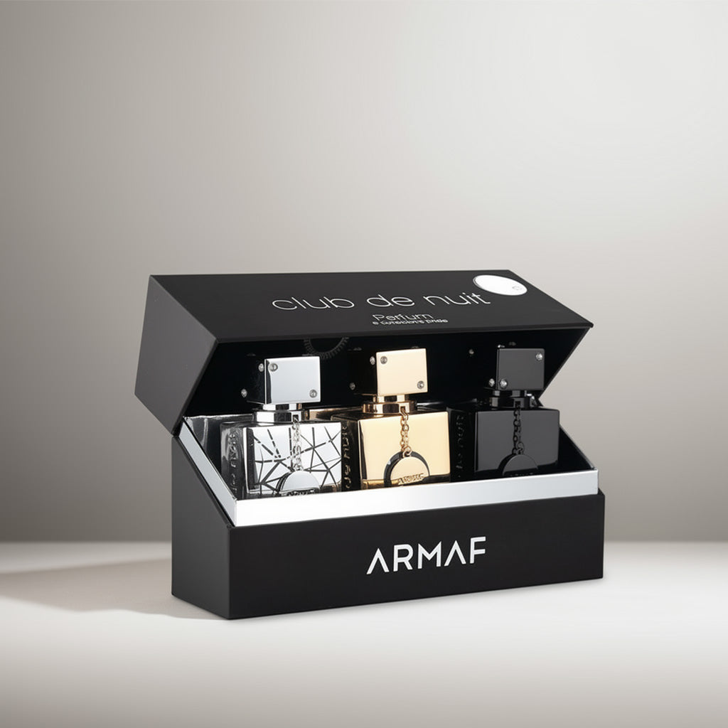 Club de Nuit Collector's Pride Set for Men featuring Intense Man, Sillage, and Milestone 30ml bottles