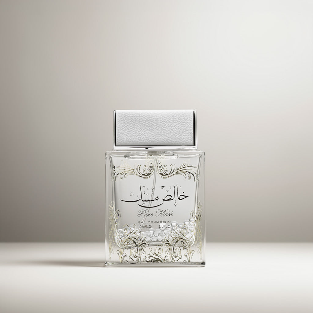 Pure Musk perfume with oud, cedarwood, lavender, sage, rosemary, vetiver, and patchouli